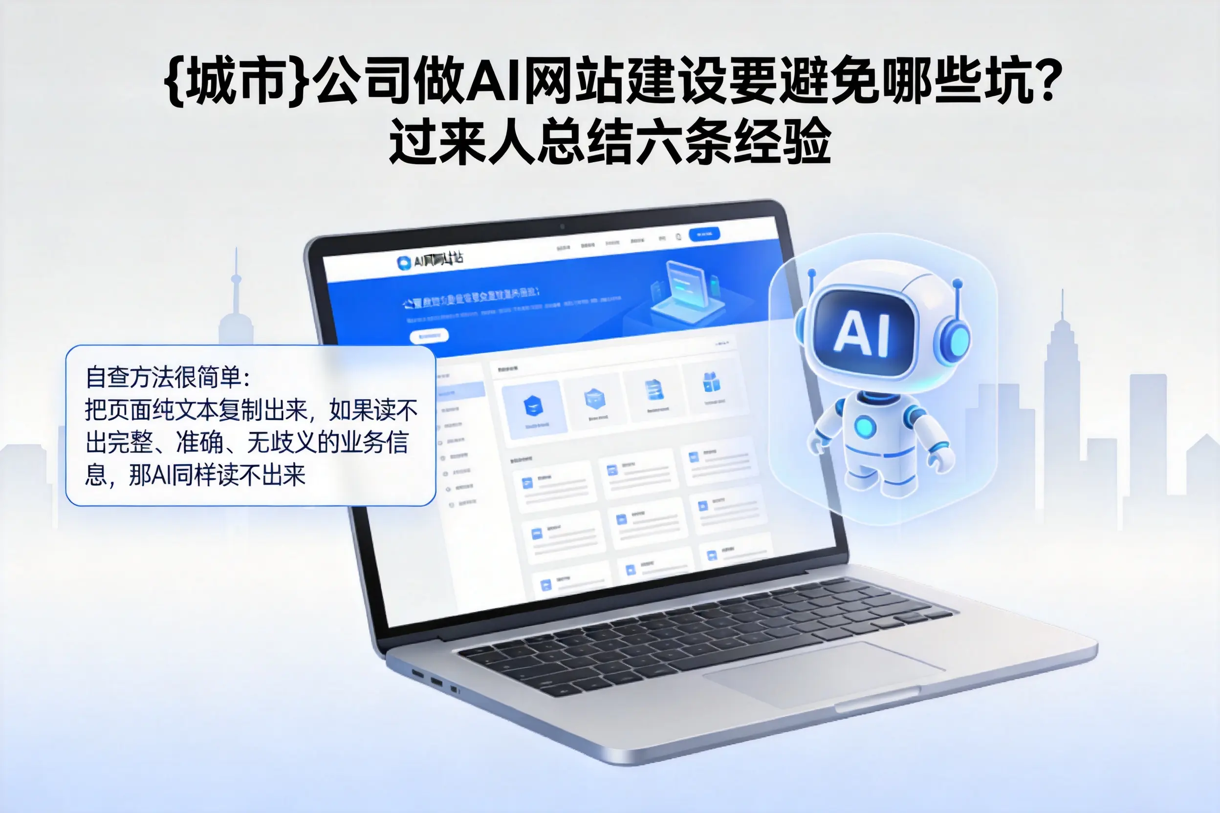 邵阳公司做AI网站建设要避免哪些坑?过来人总结六条经验
