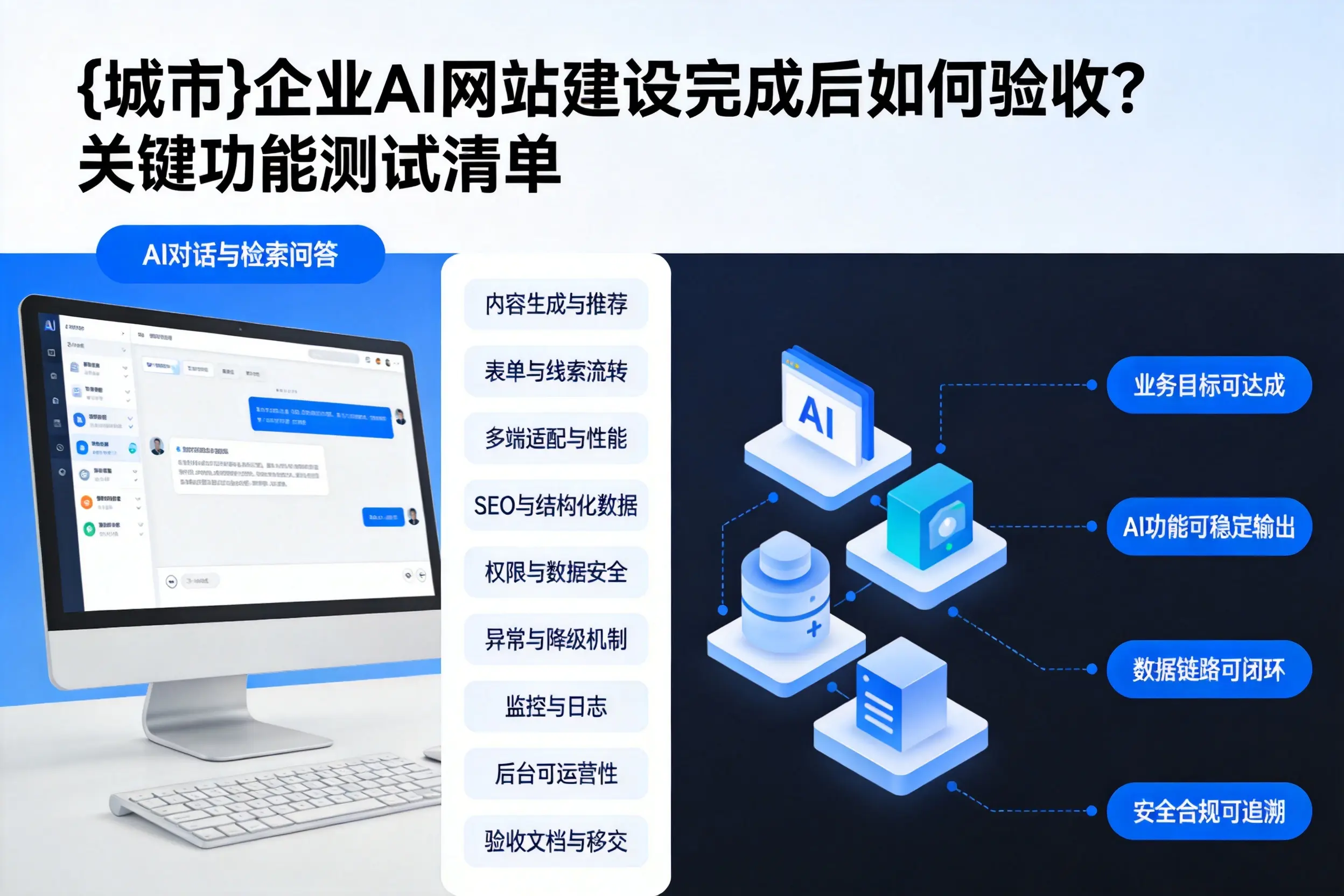 邵阳企业AI网站建设完成后如何验收？关键功能测试清单