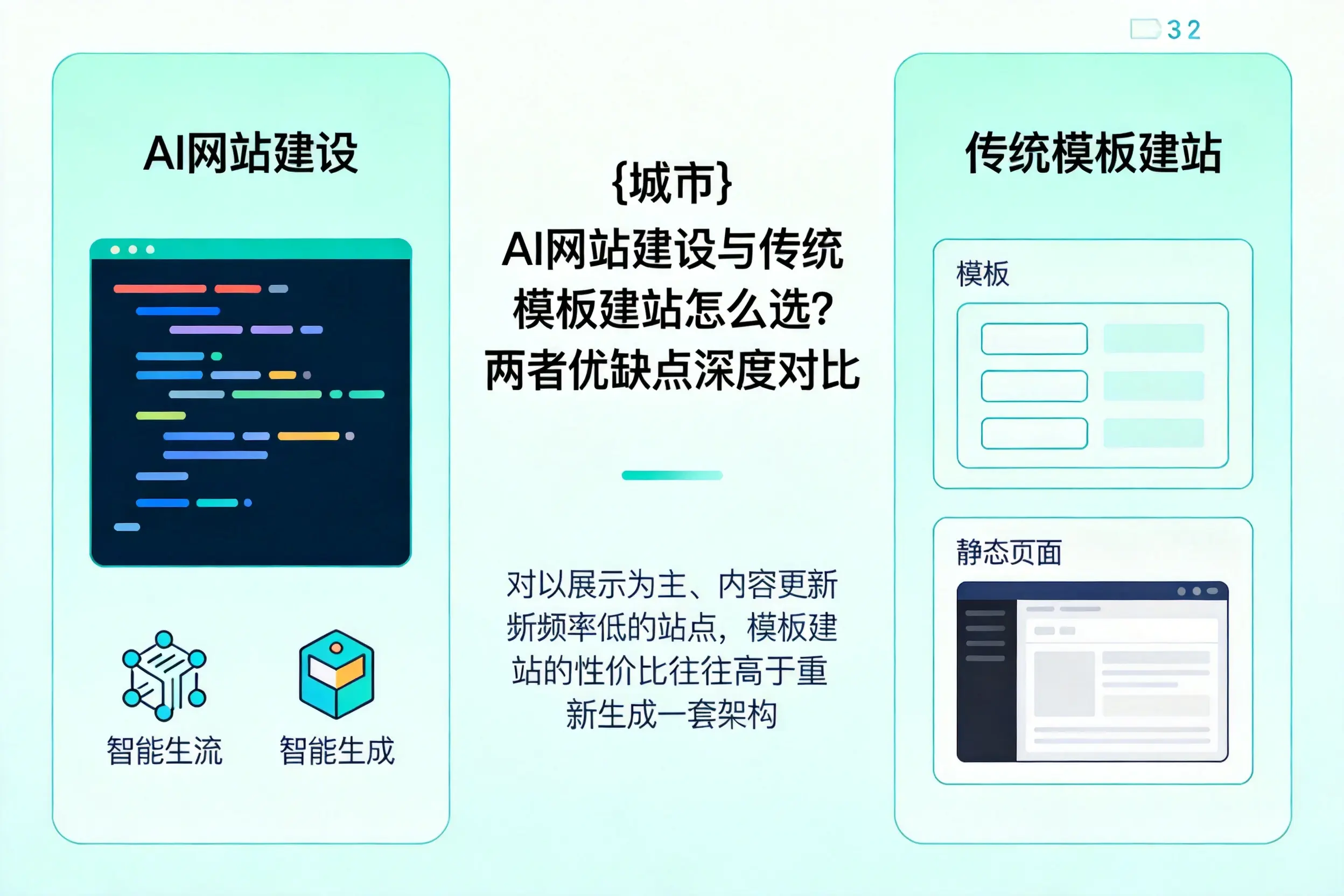 邵阳AI网站建设与传统模板建站怎么选?两者优缺点深度对比
