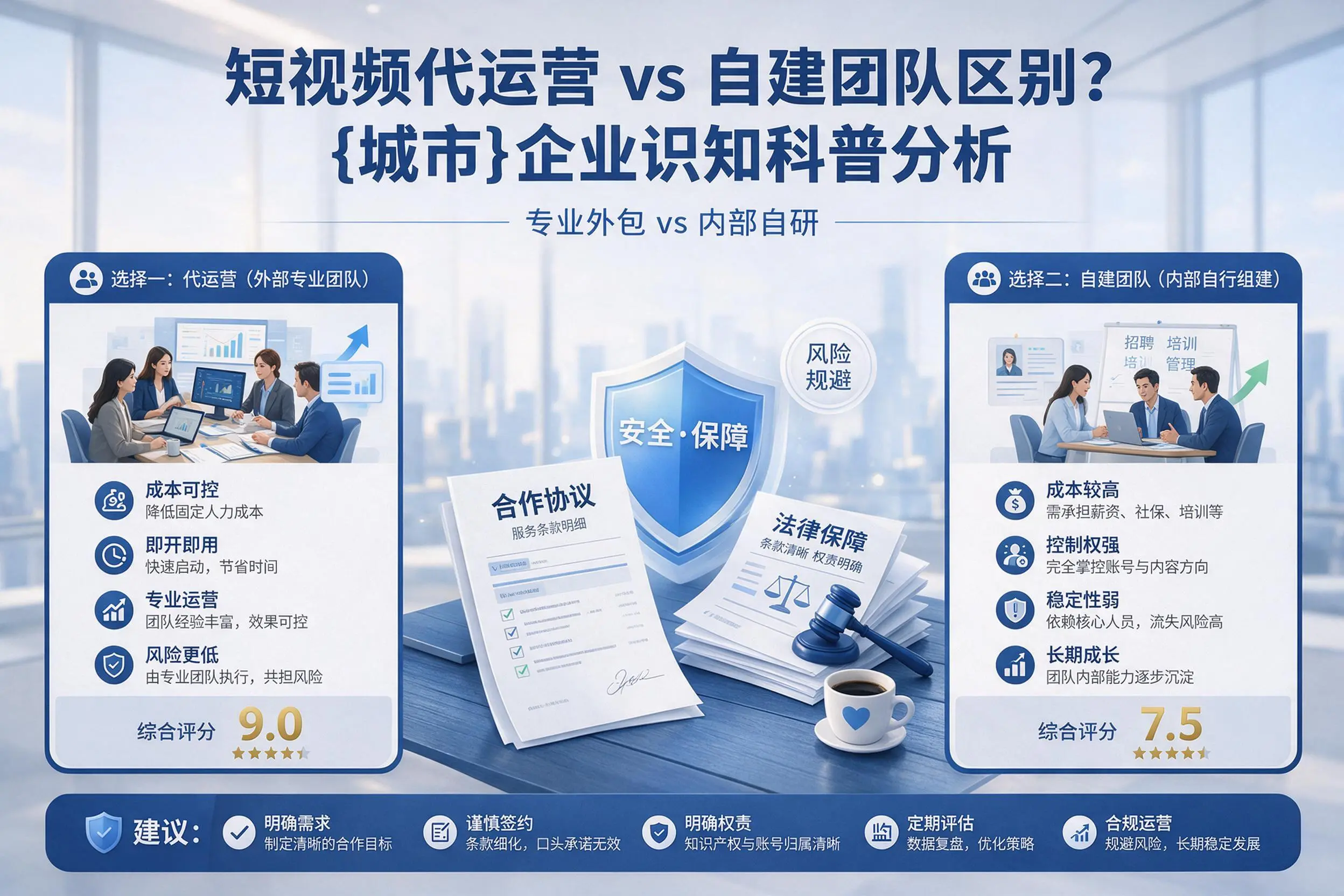 短视频代运营与自建团队区别？邵阳企业认知科普分析