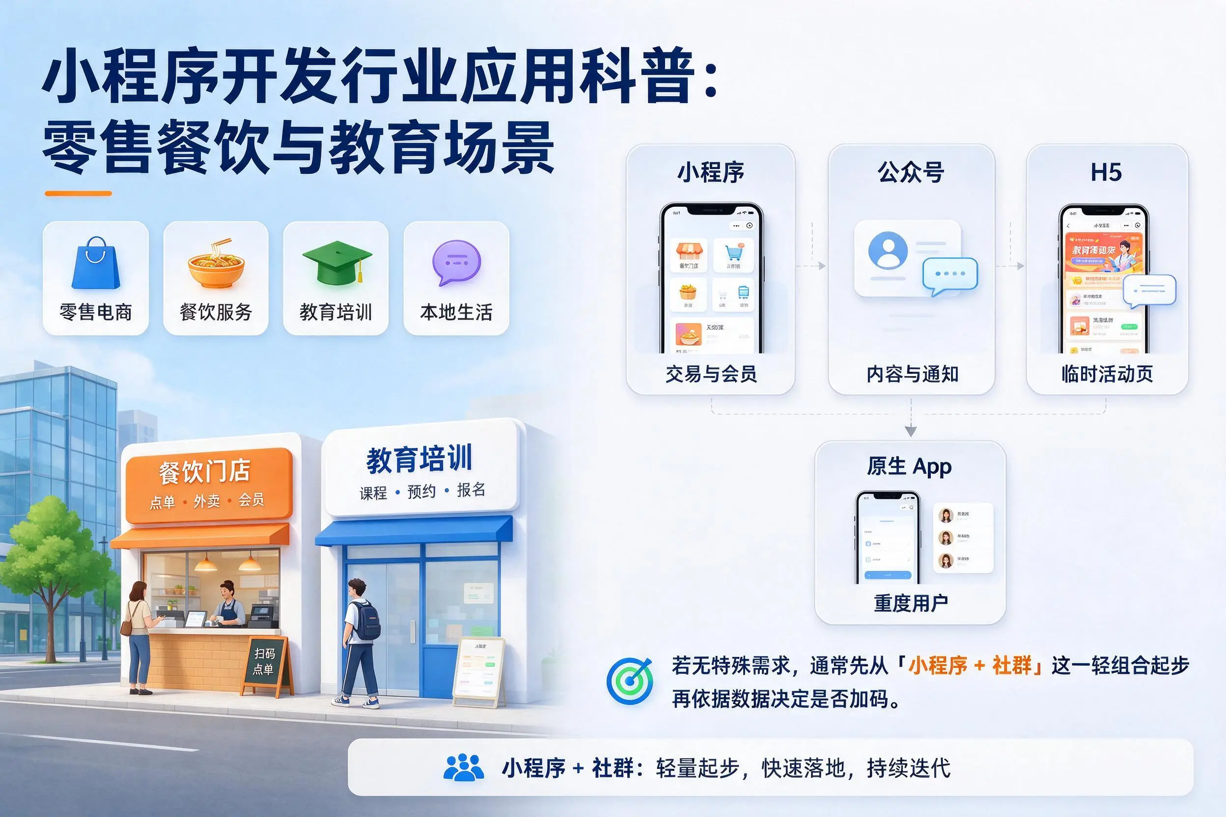 邵阳小程序开发行业应用科普:零售餐饮与教育场景