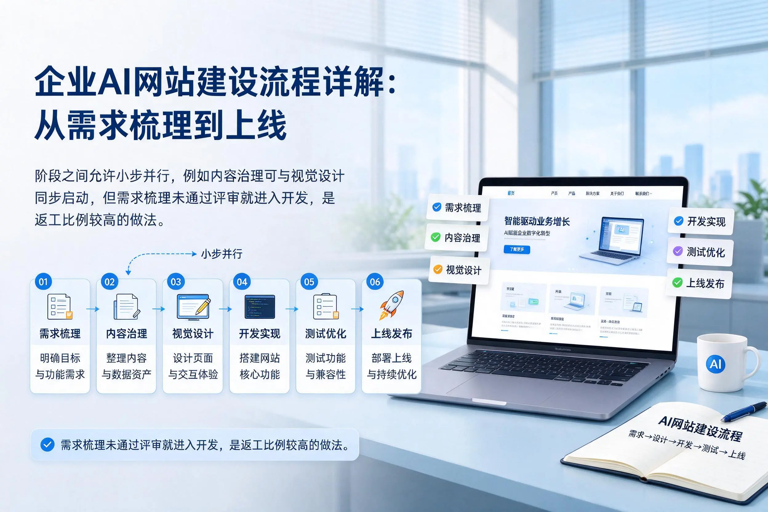 邵阳企业AI网站建设流程详解:从需求梳理到上线